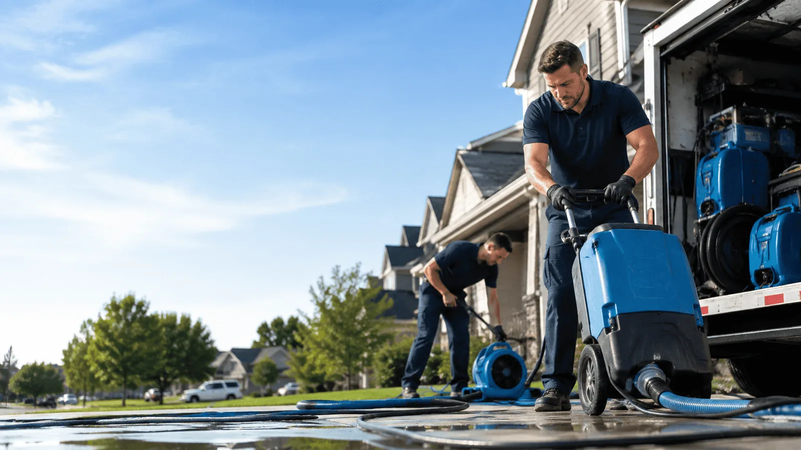 Dehumidification being performed in Brentwood, TN